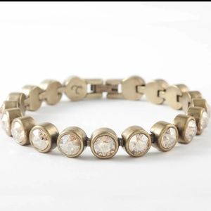 Touchstone crystal swarvoski bracelet brass